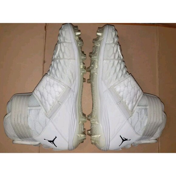 NIKE AIR JORDAN FORCE SAVAGE ELITE 2 FOOTBALL CLEATS WHITE MEN\'S SIZE 16 NEW main image 4